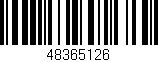 Código de barras (EAN, GTIN, SKU, ISBN): '48365126'