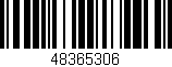 Código de barras (EAN, GTIN, SKU, ISBN): '48365306'