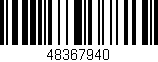 Código de barras (EAN, GTIN, SKU, ISBN): '48367940'