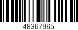 Código de barras (EAN, GTIN, SKU, ISBN): '48367965'