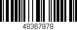 Código de barras (EAN, GTIN, SKU, ISBN): '48367978'