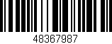Código de barras (EAN, GTIN, SKU, ISBN): '48367987'
