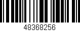 Código de barras (EAN, GTIN, SKU, ISBN): '48368256'