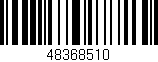 Código de barras (EAN, GTIN, SKU, ISBN): '48368510'