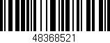 Código de barras (EAN, GTIN, SKU, ISBN): '48368521'