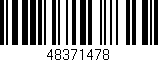Código de barras (EAN, GTIN, SKU, ISBN): '48371478'