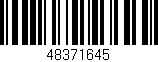 Código de barras (EAN, GTIN, SKU, ISBN): '48371645'