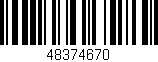 Código de barras (EAN, GTIN, SKU, ISBN): '48374670'