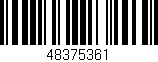 Código de barras (EAN, GTIN, SKU, ISBN): '48375361'