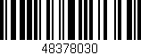 Código de barras (EAN, GTIN, SKU, ISBN): '48378030'