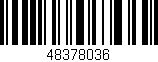 Código de barras (EAN, GTIN, SKU, ISBN): '48378036'