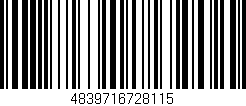 Código de barras (EAN, GTIN, SKU, ISBN): '4839716728115'