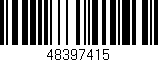 Código de barras (EAN, GTIN, SKU, ISBN): '48397415'