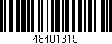 Código de barras (EAN, GTIN, SKU, ISBN): '48401315'
