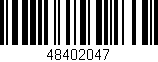 Código de barras (EAN, GTIN, SKU, ISBN): '48402047'