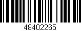 Código de barras (EAN, GTIN, SKU, ISBN): '48402265'