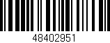 Código de barras (EAN, GTIN, SKU, ISBN): '48402951'