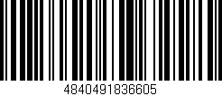 Código de barras (EAN, GTIN, SKU, ISBN): '4840491836605'