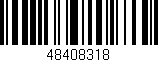 Código de barras (EAN, GTIN, SKU, ISBN): '48408318'