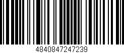 Código de barras (EAN, GTIN, SKU, ISBN): '4840847247239'