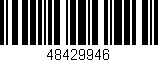 Código de barras (EAN, GTIN, SKU, ISBN): '48429946'