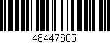 Código de barras (EAN, GTIN, SKU, ISBN): '48447605'