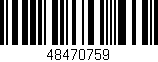 Código de barras (EAN, GTIN, SKU, ISBN): '48470759'