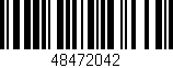 Código de barras (EAN, GTIN, SKU, ISBN): '48472042'