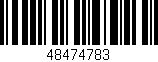 Código de barras (EAN, GTIN, SKU, ISBN): '48474783'