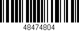 Código de barras (EAN, GTIN, SKU, ISBN): '48474804'
