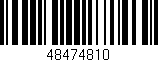 Código de barras (EAN, GTIN, SKU, ISBN): '48474810'