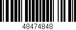 Código de barras (EAN, GTIN, SKU, ISBN): '48474848'