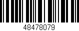 Código de barras (EAN, GTIN, SKU, ISBN): '48478079'