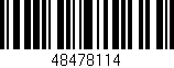 Código de barras (EAN, GTIN, SKU, ISBN): '48478114'