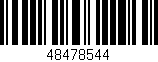 Código de barras (EAN, GTIN, SKU, ISBN): '48478544'