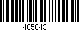 Código de barras (EAN, GTIN, SKU, ISBN): '48504311'