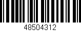 Código de barras (EAN, GTIN, SKU, ISBN): '48504312'