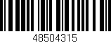Código de barras (EAN, GTIN, SKU, ISBN): '48504315'