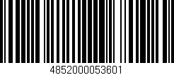 Código de barras (EAN, GTIN, SKU, ISBN): '4852000053601'