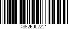 Código de barras (EAN, GTIN, SKU, ISBN): '48526002221'