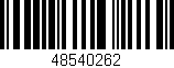 Código de barras (EAN, GTIN, SKU, ISBN): '48540262'