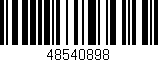 Código de barras (EAN, GTIN, SKU, ISBN): '48540898'