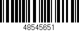 Código de barras (EAN, GTIN, SKU, ISBN): '48545651'