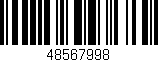 Código de barras (EAN, GTIN, SKU, ISBN): '48567998'