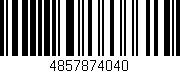 Código de barras (EAN, GTIN, SKU, ISBN): '4857874040'