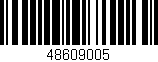 Código de barras (EAN, GTIN, SKU, ISBN): '48609005'