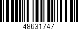 Código de barras (EAN, GTIN, SKU, ISBN): '48631747'