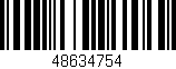 Código de barras (EAN, GTIN, SKU, ISBN): '48634754'