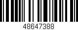Código de barras (EAN, GTIN, SKU, ISBN): '48647388'