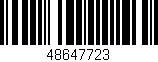 Código de barras (EAN, GTIN, SKU, ISBN): '48647723'